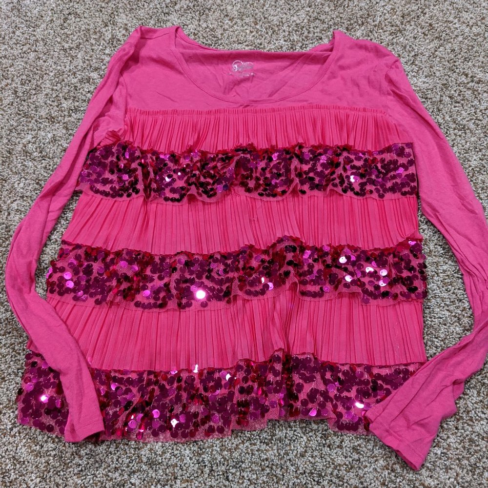 Justice Dark Pink w/sequins & ruffles - Size 20